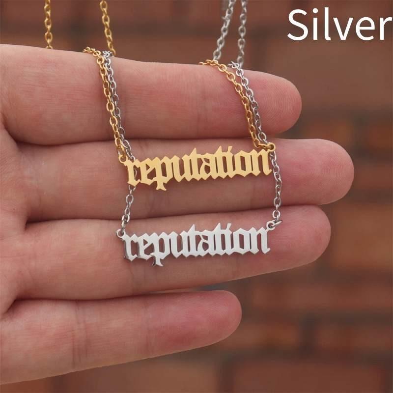 Taylor Digital Swift Signature Stainless Steel Necklace Pendant Letter Fashion