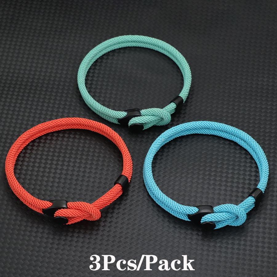 

Fashion 3Pcs/Pack Men Bracelet Grade A 4mm String Braslet Creative Design For Men Casual Accessories Cord Chain Braclet Pulsera