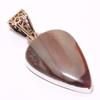 Natural Mookaite Gemstone 925 Sterling Silver TwoTone Gift Pendant 1.77" r2i82
