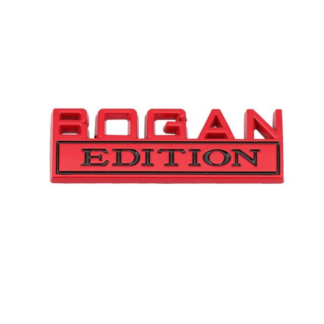 1Pc 3D Metal Bogan Edition Logo Car Front Grille Badge Side Fender Rear Trunk Emblem Sticker Decal
