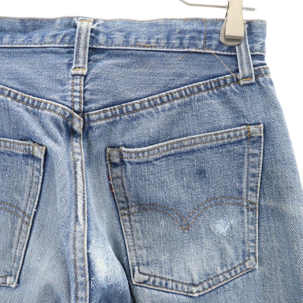 Levi's 70s Red Selvedge 66 Early Small E Vintage Button Back 6 Denim Pants Women Used