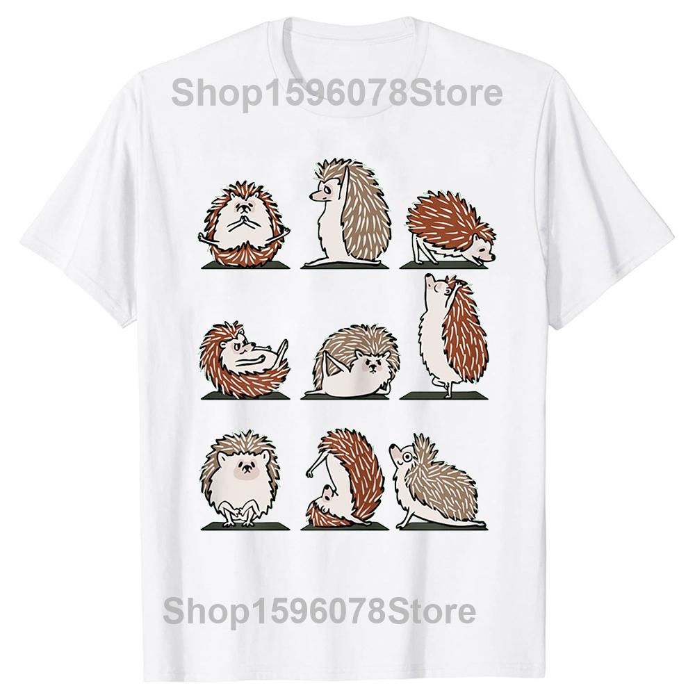 Lustige Niedliche Igel Kunst Haustierliebhaber T-Shirts Tee Tops Rundhals Kurzarm Mode T-Shirt Kleidung Lässige Basic T-Shirts