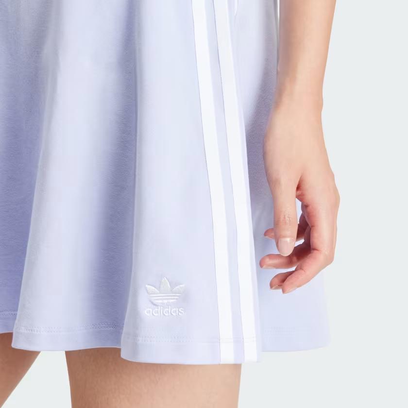 Adidas Originals Solid Color Elastic Waist Casual Mini Skirt Women Bottoms Purple IP0701