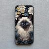 Art Painting Rose Cat Phone Case For iphone 15 14 Plus Pro Max 13 12 Mini 11 Pro MAX XS X XR 8 7 SE 2020 Shockproof Shell Cover