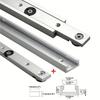T Slot Miter Bar Slider Kit, Aluminum Alloy T-shaped Rail Oblique Joint Slider With Wheels - Non Perforated T-shaped Bar Guide