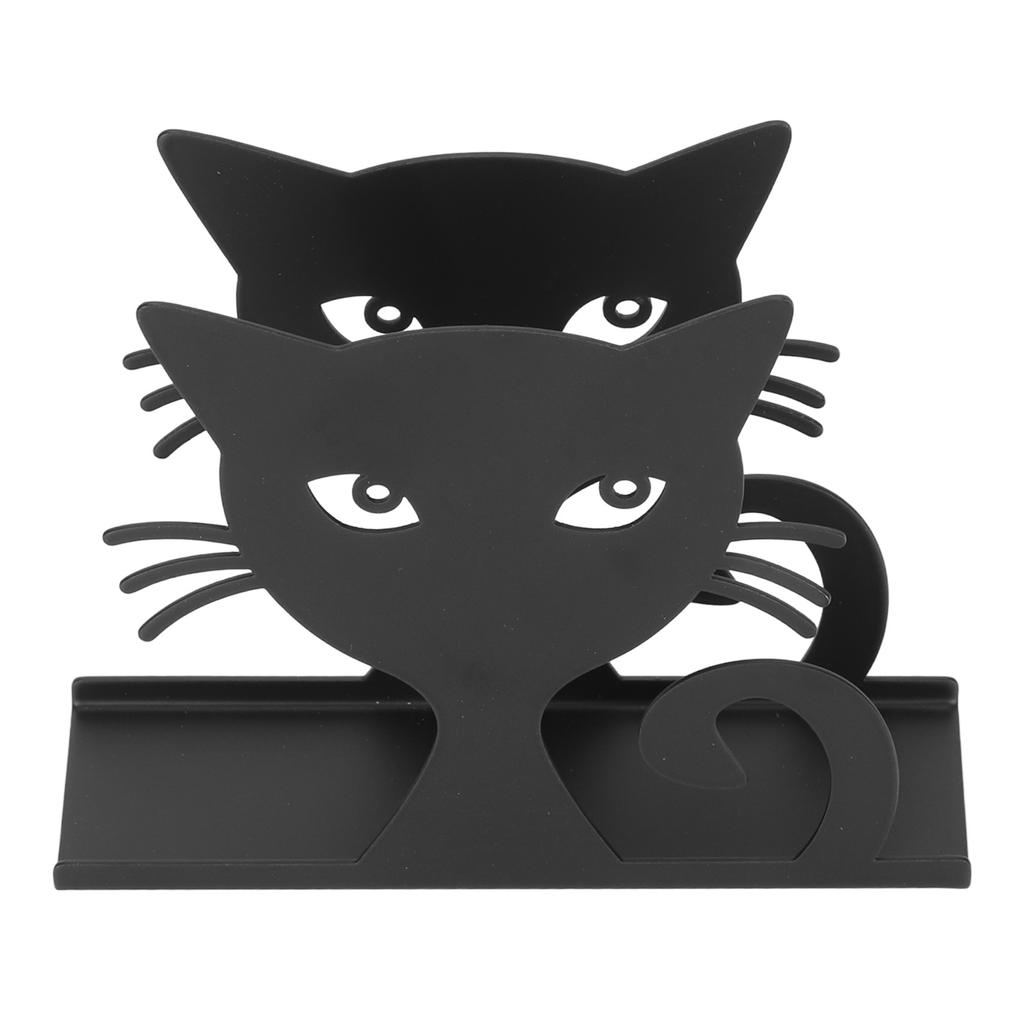 2pcs Metal Napkin Holder Innovative Hollow Out Cat Shape Paper Napkin Holder for Kitchen Hotel Resta