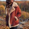 Women's Biker Deerskin Lamb Wool Fur & Cotton Coat