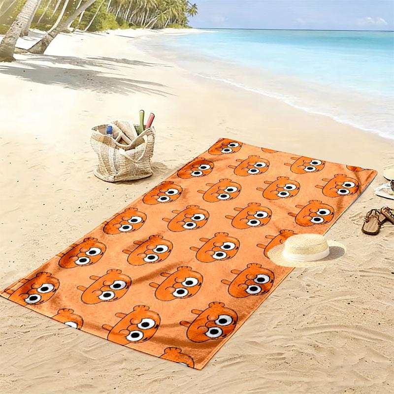 Darwin Watterson Print Beach Towel, Large Soft Quick Dry Towel for Beach Camping Swimming
