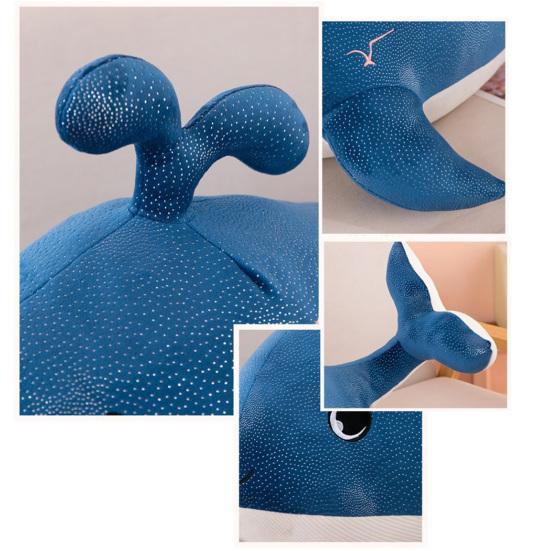 30/50cm Whale Plush Toy Fluffy PP Cotton Lovely Animal Doll Plushies Bedroom Decoration Soft Touch Stuffed Sea Animal Doll Toy Plush Pillow Birthday
