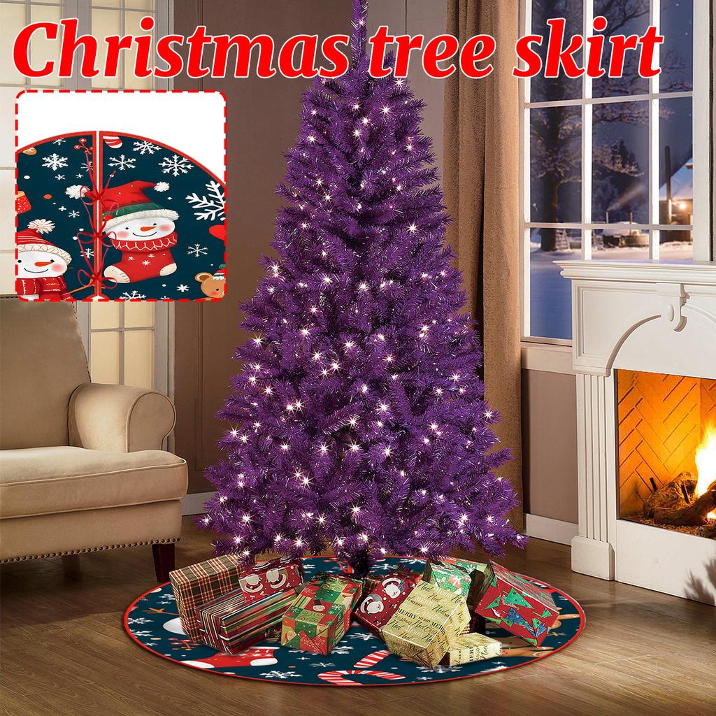 Christmas Tree Skirt Christmas Tree Bottom Decoration Short Furry Tree Skirt Tree Bottom Decoration