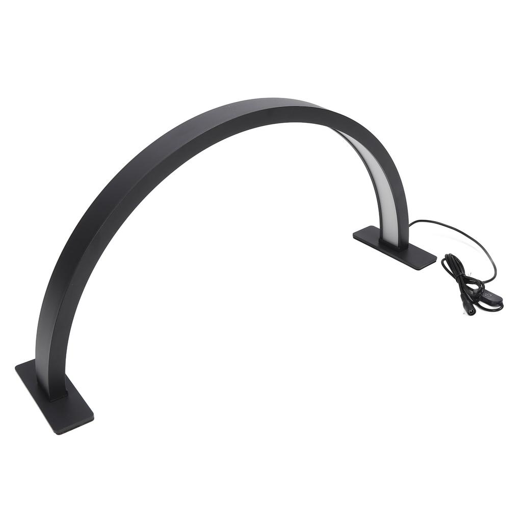 25W Desktop LED Light 3000K‑6500K Half Moon Shaped Eye Protection Eyelash Beauty Lamp Black