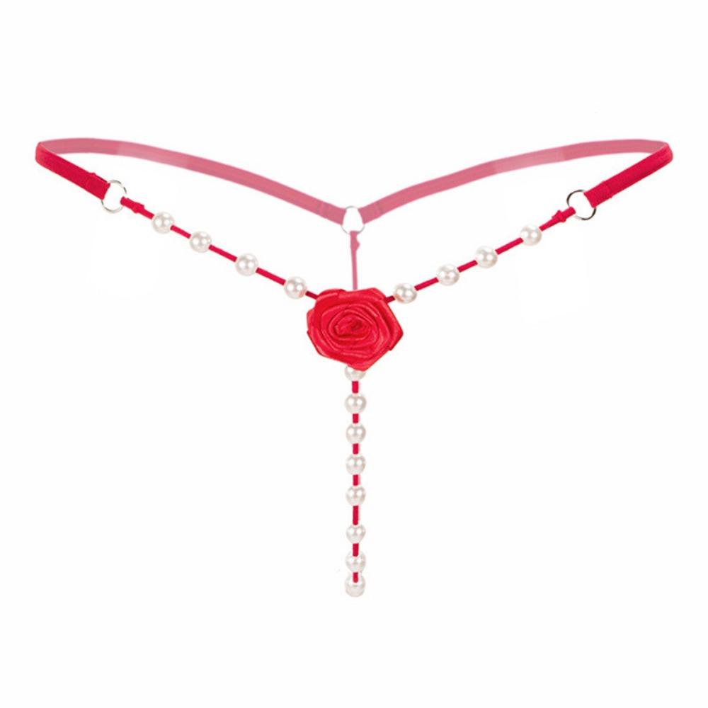 [Free Shipping] Sexy Thong, Hot Lace Embroidered Transparent Seduction Underwear, Women's Low Waist Hollowed Out T-back