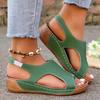 Women's 2024 Summer Large Wedge Heel Fish Mouth Sandals