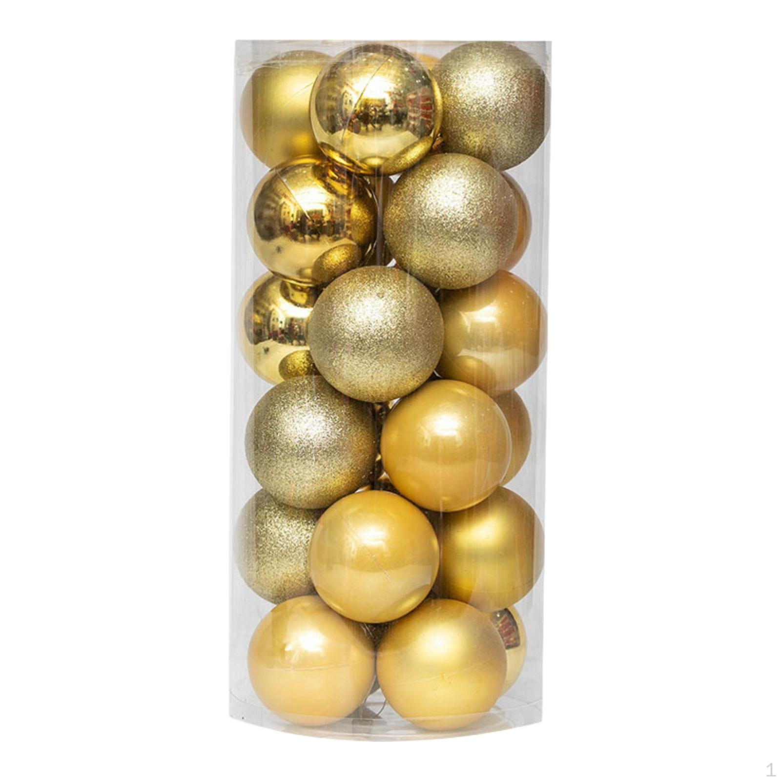

24 Рождественских шара, подвесные украшения для гостиной и праздника Gold 3 cm