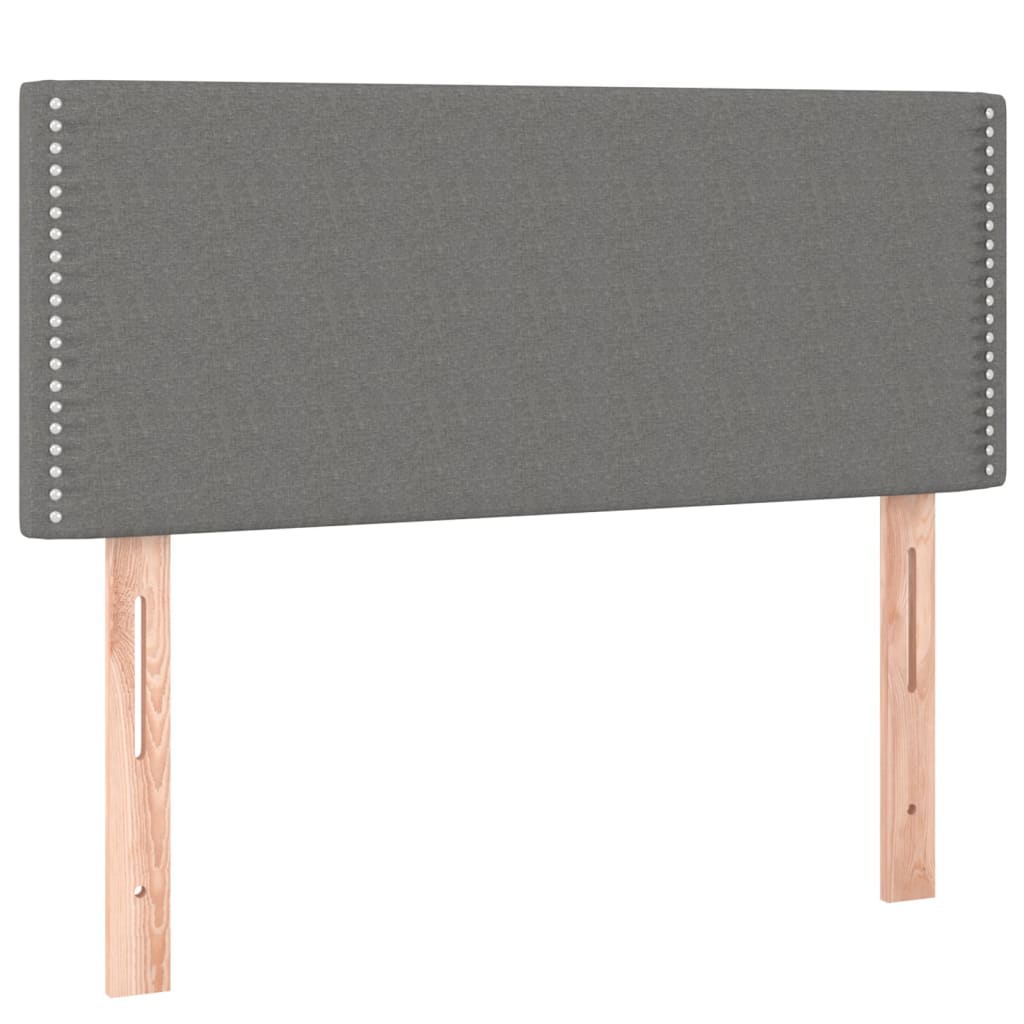 Box Spring Bed with Mattress Dark Gray 80x200 cm Fabric
