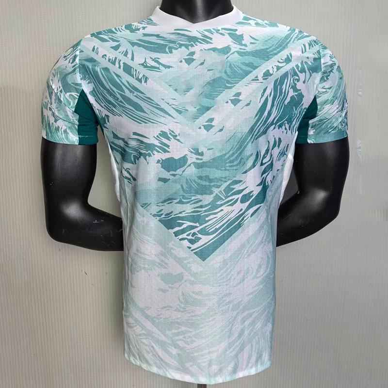 Mens Short Sleeve Football Jersey Portugal Away Kit Breathable Bamboo Fiber Soccer Uniform Adult Training Match
