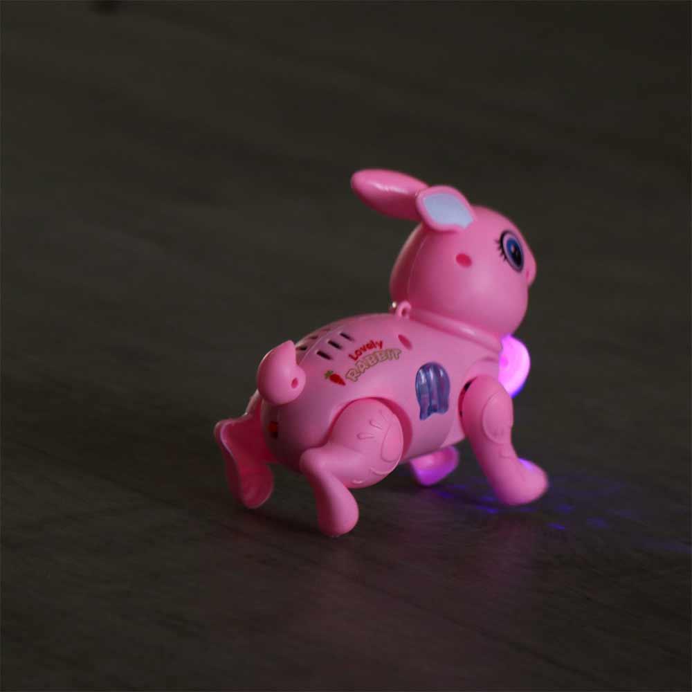 Traction Rope Electronic Walking Rabbit Toy Little Rabbit  Crawling Toys   Choldren Toys