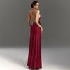 2026 V Neck High Split Long Summer Elegant Slip Dress Women Sexy Backless Bandage Evening Party Dresses Solid Color A-line Slim Fit Hot Girl Clothing