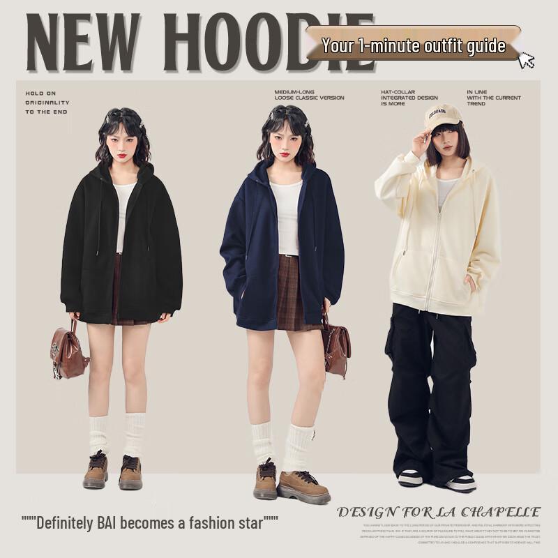 JEANSWEST Hooded Fleece-Lined Sweatshirt