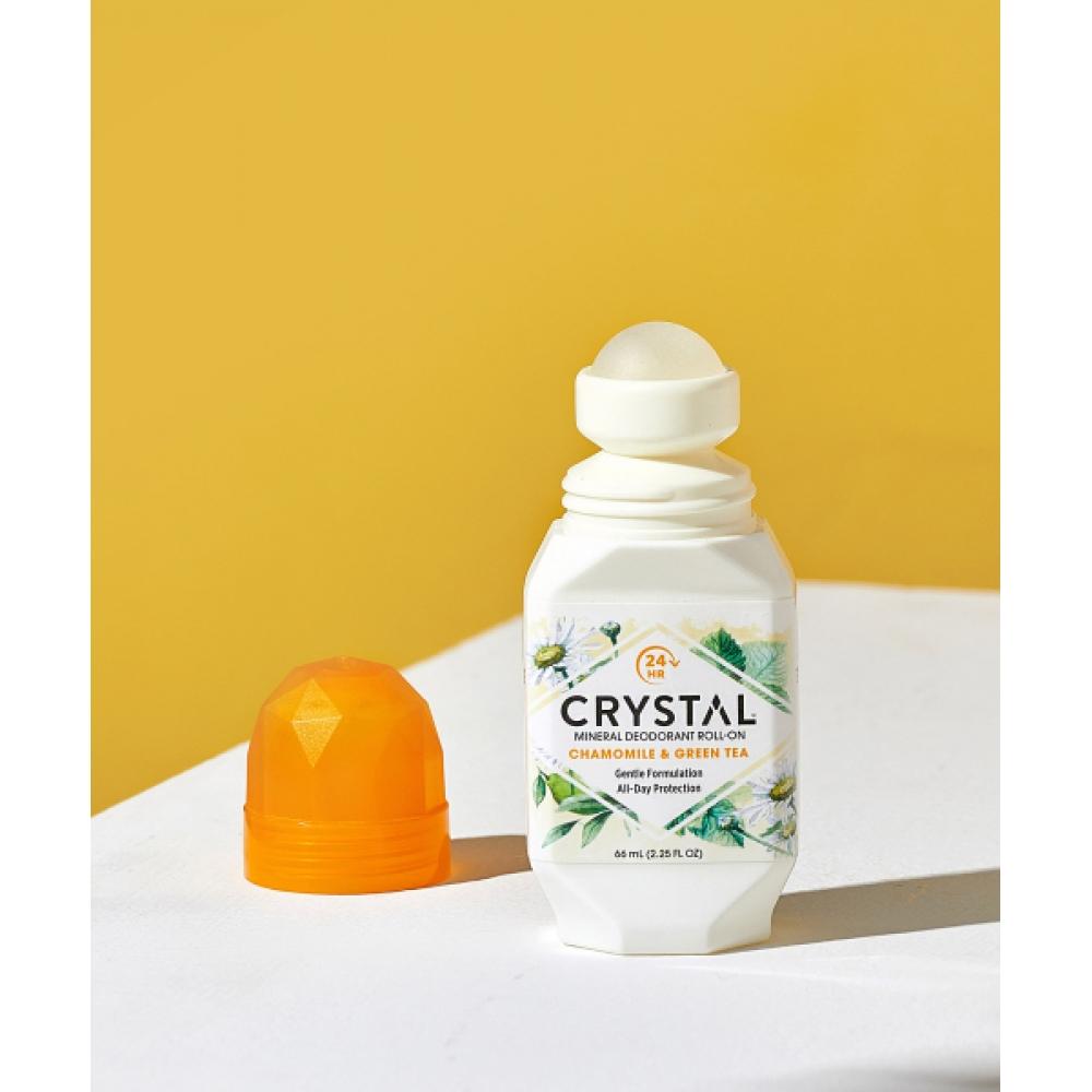Crystal Crystal Deodorant 120g Unscented Large Capacity Stick   Chamomile Roll On Set Of 2