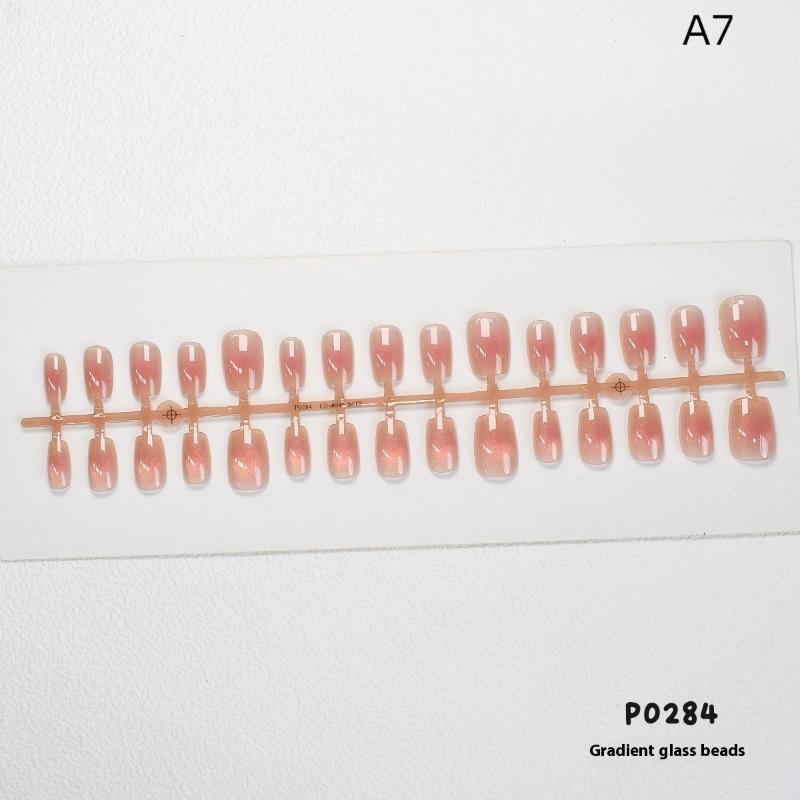 Wearable Manicure DIY Nail Charm Nail Art Manicure Decoration 30Pcs Solid Color Gradient False Nails Wearing Armor
