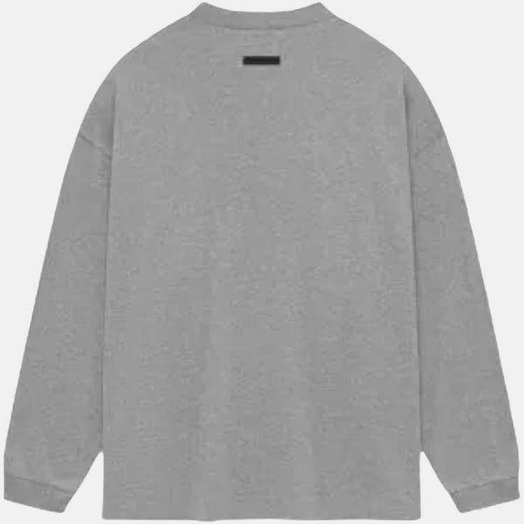 Fear of God Essentials Jersey Long-Sleeve Tee Dark Heather Men Tops Grey 125BT244201F
