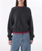 MUSINSA STANDARD WOMAN Women'S Paneled Volume Sweatshirt [Dark Grey]