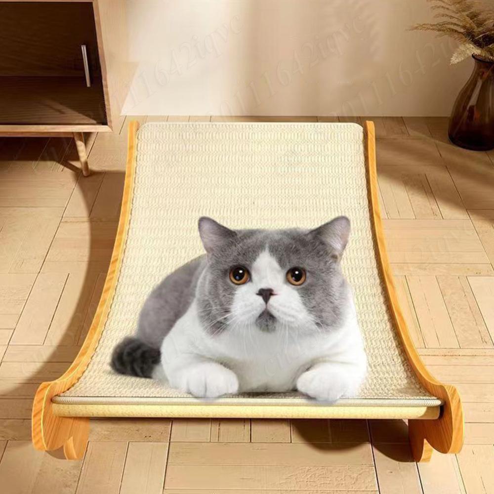 Sisal Katzenkratzmatte Katzenkratzer Multifunktionaler Kratz-Lounge Katzen Schlafplatz Kratzbrett für Wohnungskatzen Spielzeug