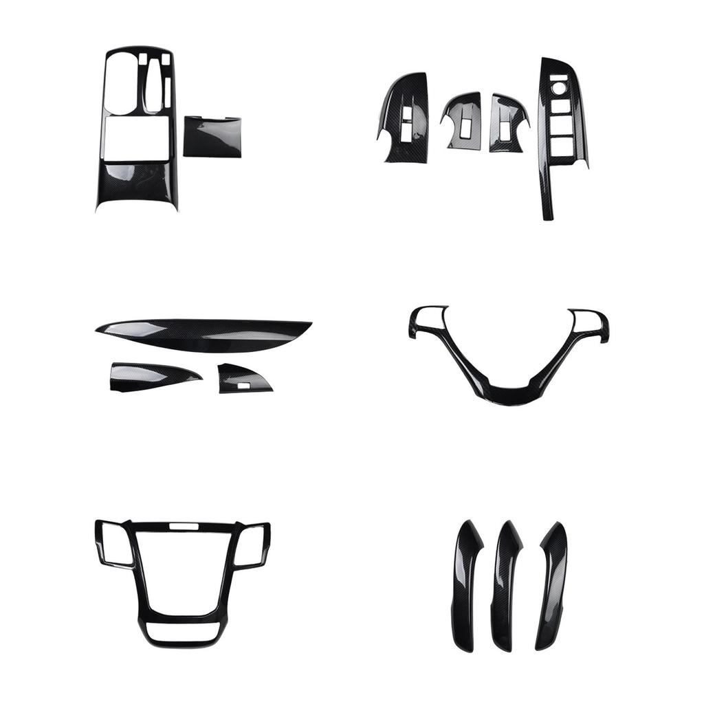 Carbon Fiber Interior Mod Kit for 13-16 Acura RDX: Door Armrest, Glass Switch, Center Console & Gear Sticker