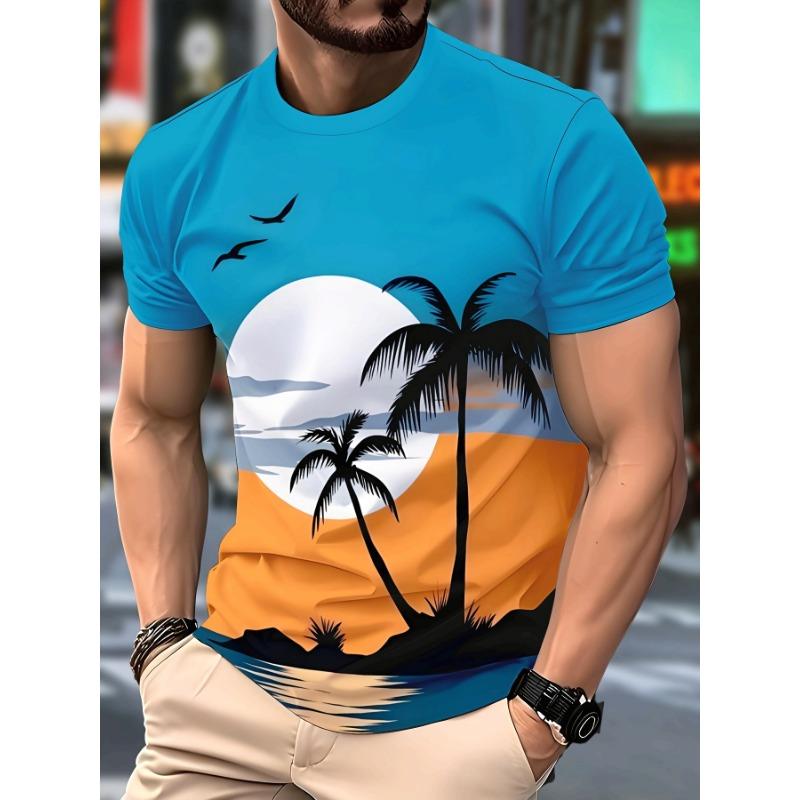 Cool Tree T-Shirt Men's Casual Short Sleeved T-Shirt 3d Print Tops Summer Fashion Streetwear Oversized Men's Clothing