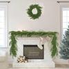 Nofox Rattan Pine Needle Christmas Wreath Decoration