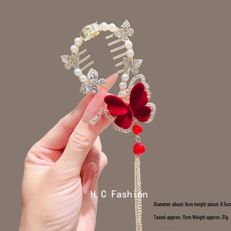 Elegant Lily of the Valley Tassel Hairpin: Timeless Updo Clip for a Refined Look