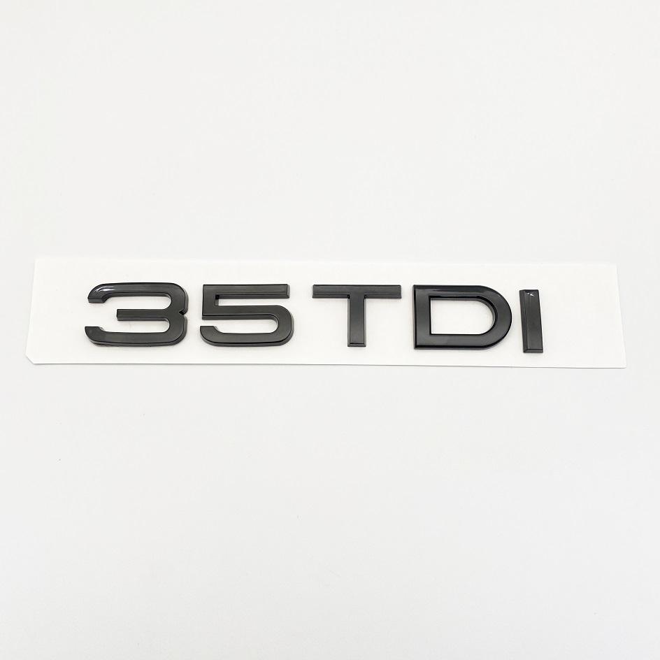 Glossy Black Car Trunk Emblem Sticker 1.9 2.0 2.5 3.0 4.0TDI 30 35 40 45 50 55 TDI For Audi A1 A3 A4 A5 A6 A7 A8 Q2 Q3 Q5 Q7 Q8