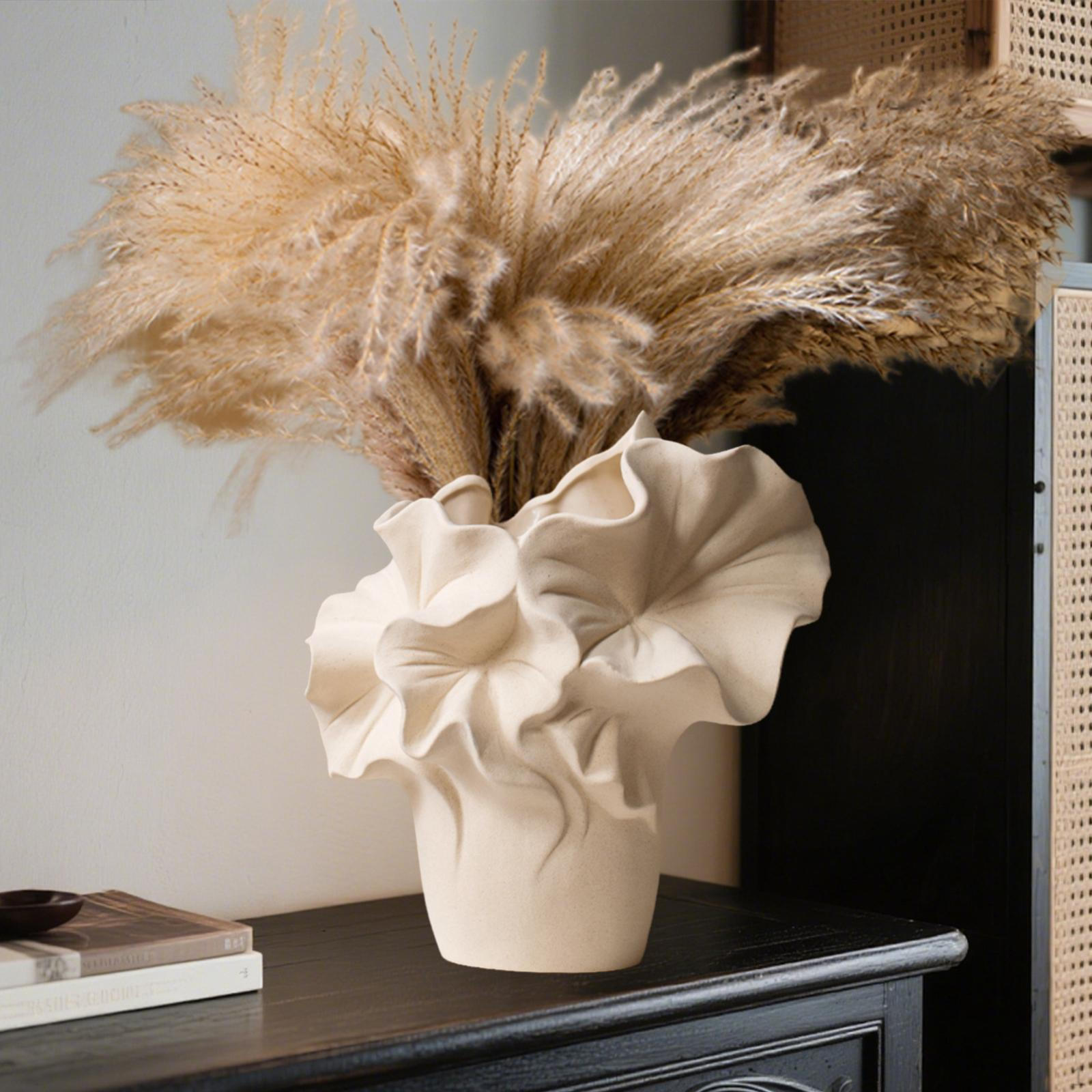 

Керамическая ваза для цветов Бохо орнамент Многофункциональный простой горшок для растений Цветочная композиция для стола дома Style F