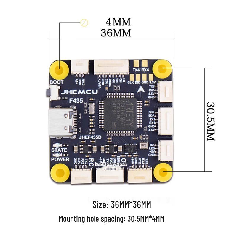 JHEMCU F435 AT32 Flight Controller & 55A ESC for Racing Drones