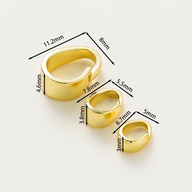 20 Stück/Los 14K 18K Goldfarbe Anhänger Klemmen Melonensamen Charm-Verschlüsse Verbinder Großhandel Für DIY Halskettenherstellung Zubehör