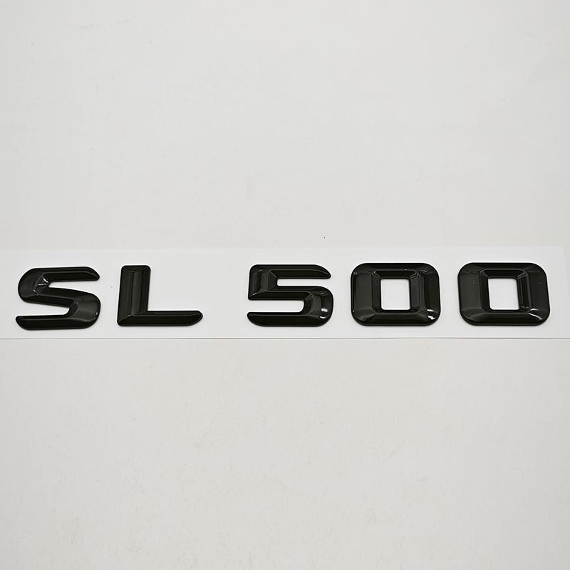 3D ABS Car Letters Badge Sticker Rear Trunk Logo SL350 SL400 SL500 Emblem For Mercedes Benz SL350 SL400 SL500 R230 R231 R129 ON4