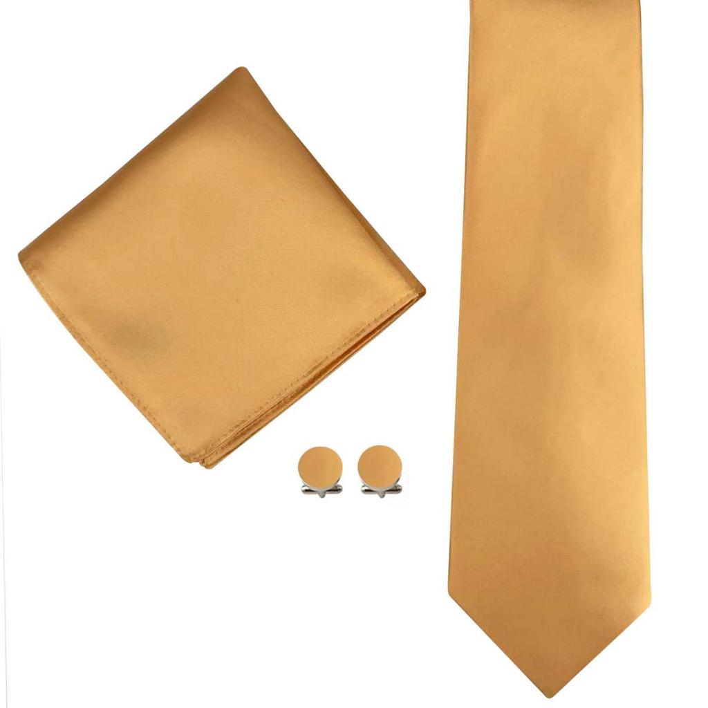 2025 Paisley Floral Men's Tie, Pocket Square & Cufflinks Set