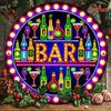 Retro Round Metal Tin Sign Vintage Wall Decor 12 Inch Rustic Art for Home Bar Garage Man Cave