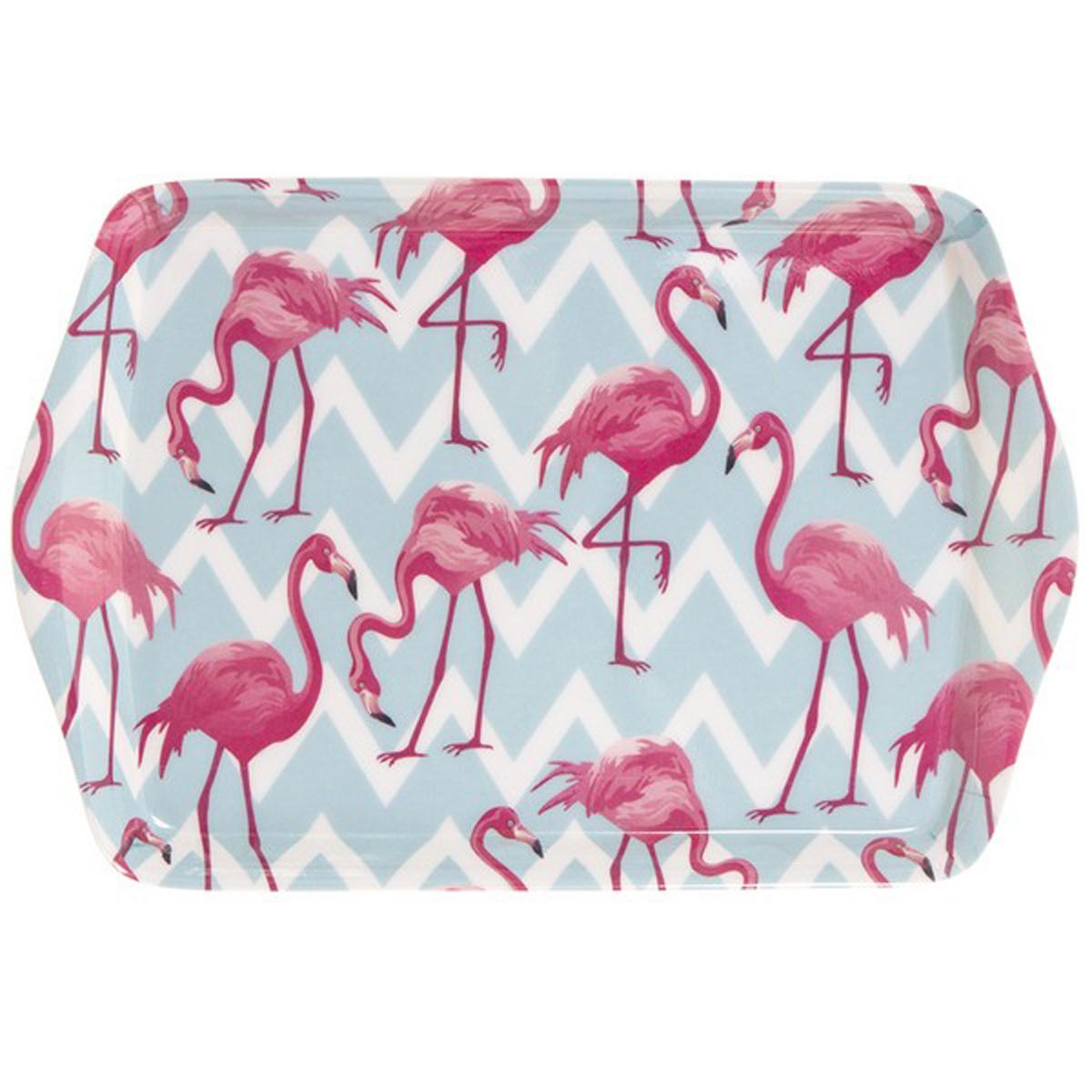 

Les Trésors De Lily [Q2788] - Маленький розово-синий поднос Flamingo - 14x21 см ярко-розовый