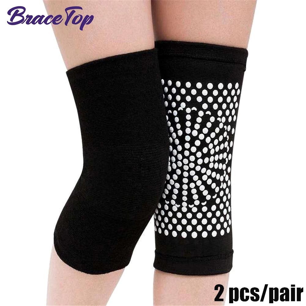 

1 Pair Self Heating Support Knee Pads Knee Brace Warm For Arthritis Joint Pain Relief And Injury Recovery Belt Knee Massager Pad L