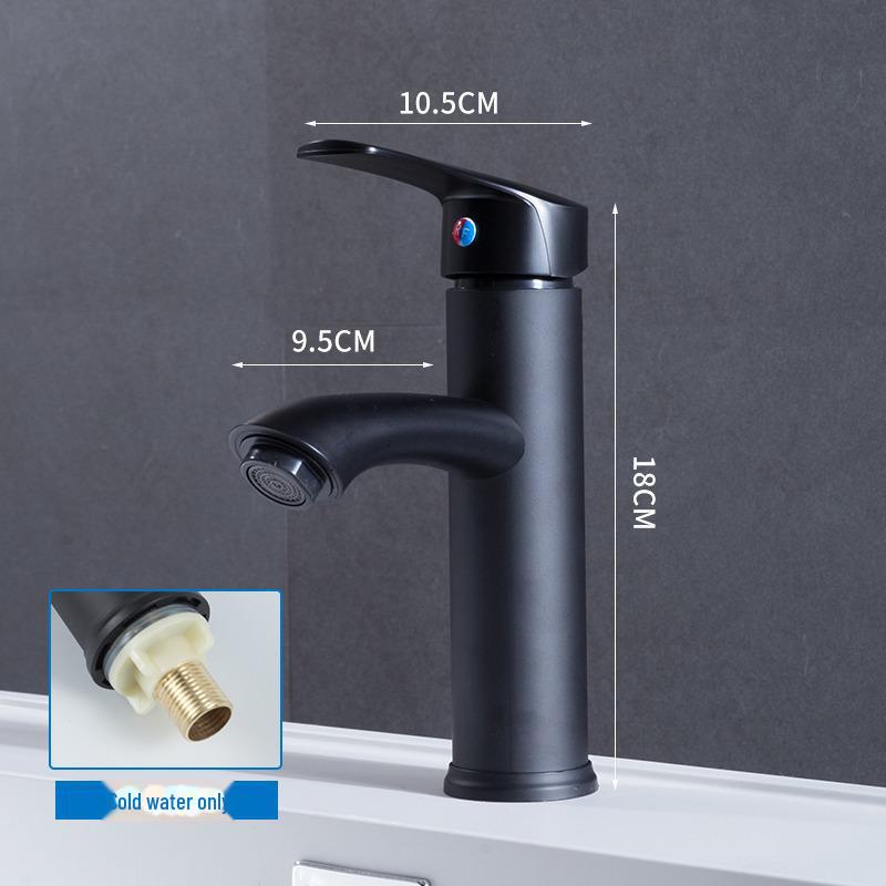 

Черный гальванический смеситель для ванной комнаты с одним отверстием для горячей и холодной воды