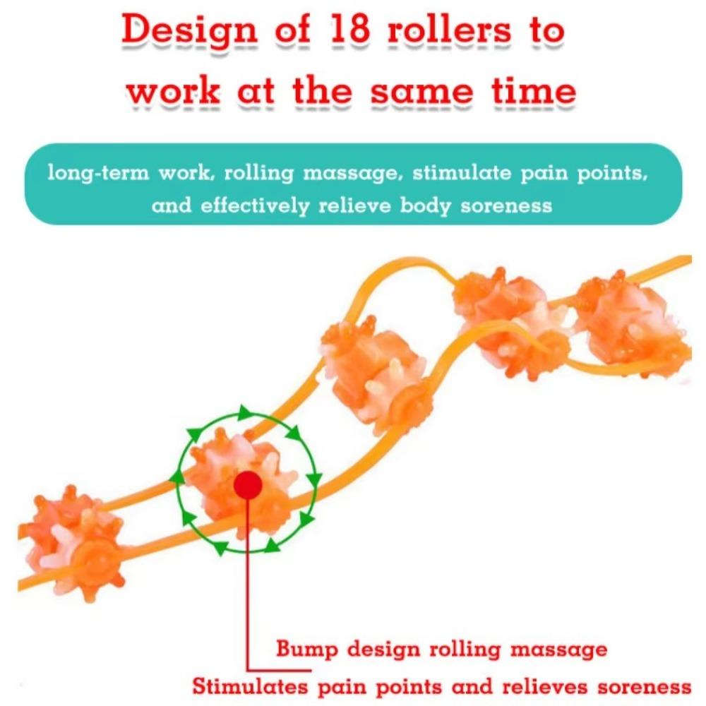 Massage Roller Tool Fitness Massage Roller Bead Multi-Function Pull-Back Roller New Back Massager