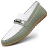 Fashion Elegantes Men's Casual Shoes Slip on Shoes Ashion Outdoor Lazy Loafers Genuine Leather Mens Shoes Stylish Summer Driving Flats