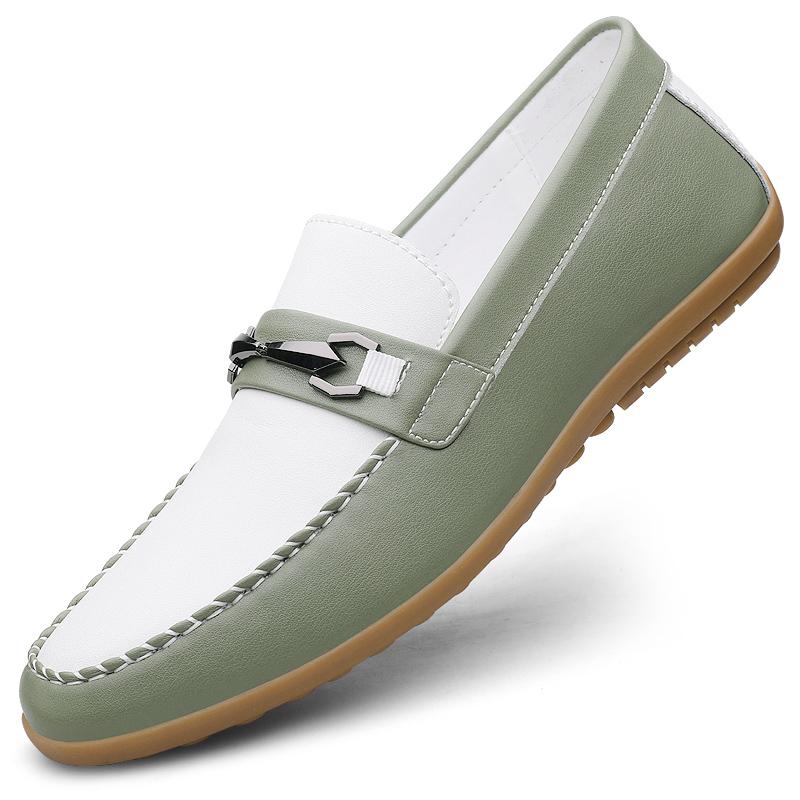 Fashion Stylish Summer Driving Flats Elegantes Men's Casual Shoes Slip on Shoes Ashion Outdoor Lazy Loafers Genuine Leather Mens Shoes