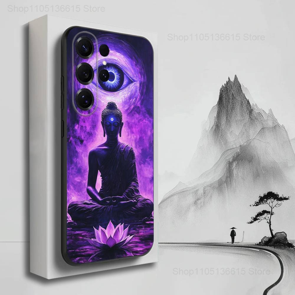 

Belief Pattern Buddha Art Case For Samsung S23,S25,S20,S10,S9,S21,S24,S22,Ultra,FE,Plus,Lite,Soft Silicone Black SamsungS25PLUS