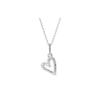 Pandora Heart Pendant Necklace With Cubic Zirconia Unisex Necklace Silver 398688C01-50