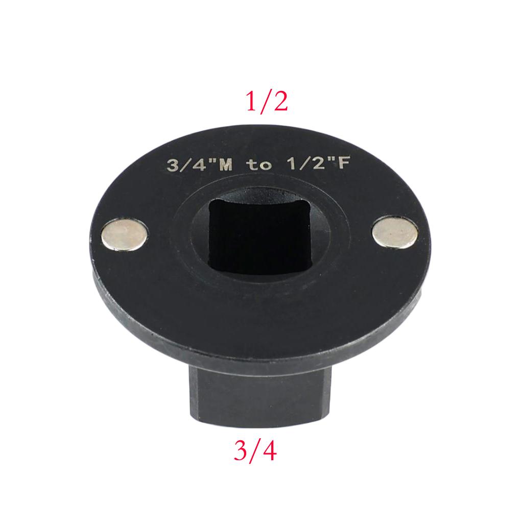 Flacher Steckschlüsseladapter für Schlagschrauber (3/4" auf 1", 1/2" auf 3/4", 3/8" auf 1/2") – Zubehör für Elektrowerkzeuge