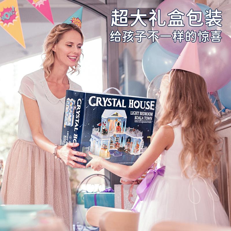 Koala Diary Deluxe Light Crystal House Princess Castle Suit Assembled Toy