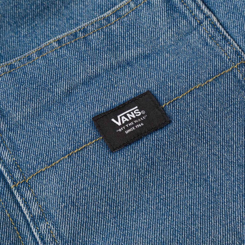 Vans Fashionable Polo Collar Cotton Long Sleeve Denim Jacket Men Jackets Gray Blue VN000K4XCDX